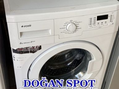 Spotçu Arçelik A +++ Sınıfı 8 Kg Yıkama 1000 Devir Çamaşır Makinesi Beyaz Eşya Alanlar